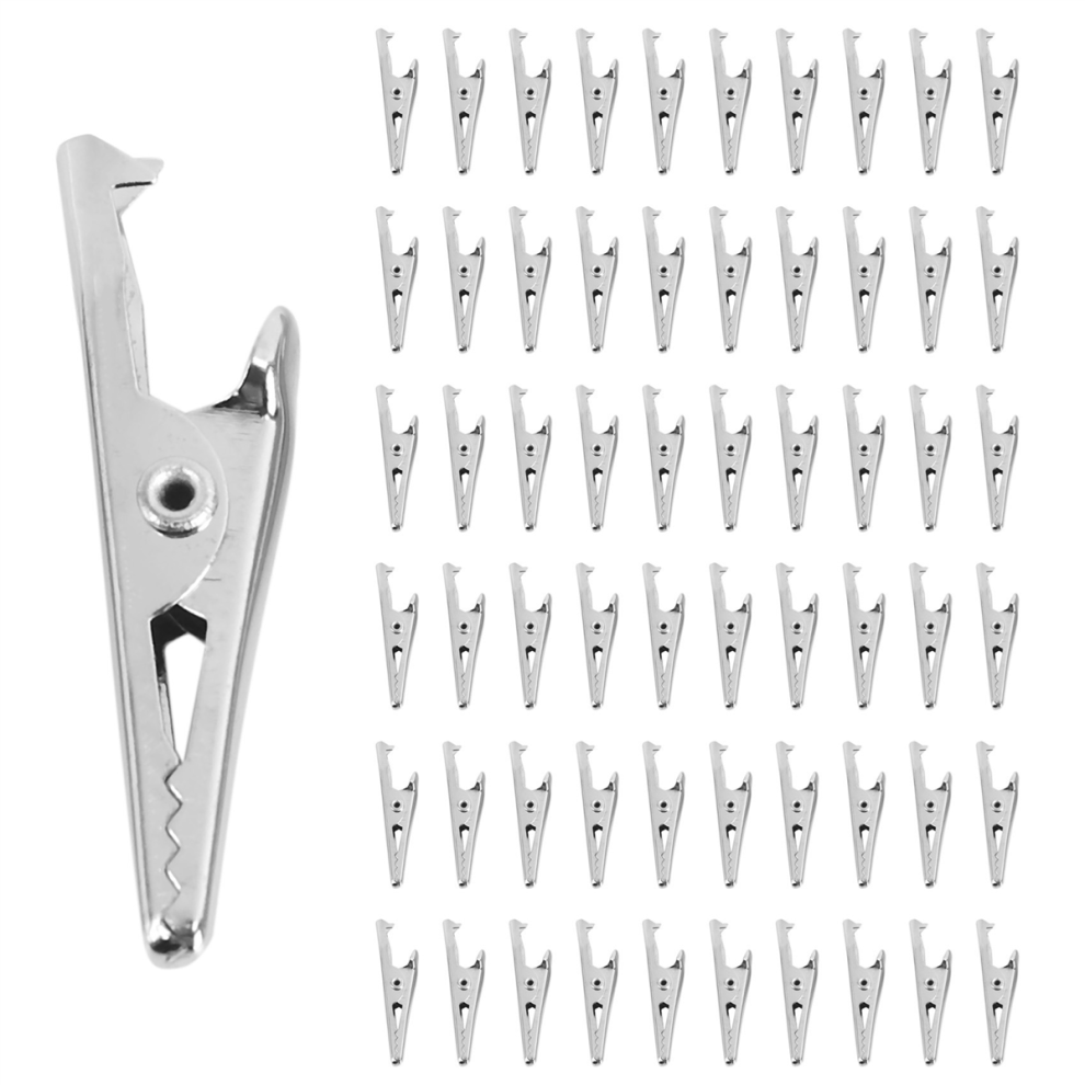 400 Pcs Silver Tone Metal Alligator Clip Crocodile Clamps 4851780619755