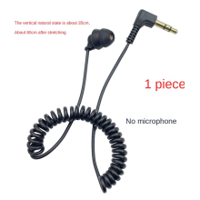 5pcs 3.5mm Spring Earphones Single Side Headphones Earbuds Wired Heads