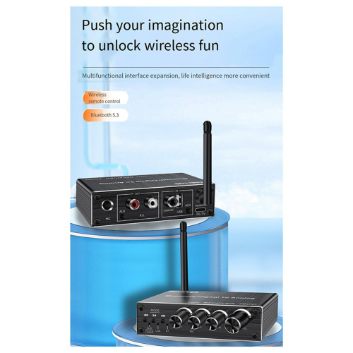 2X Προσαρμογέας δέκτη ήχου Bluetooth 5.3 Player U Disk Ενισχυτής μικροφώνου 2