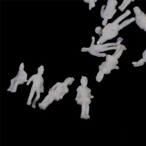 Modellfiguren, Maßstab 1:200, 500 Stück, weiß, sortierter Stil 2