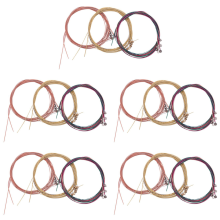 15 set di corde per chitarra acustica in acciaio di ricambio (5 pezzi in ottone)