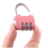 3X Luggage Box Resettable Combination Lock Padlock 3 Digit Number Pink 5