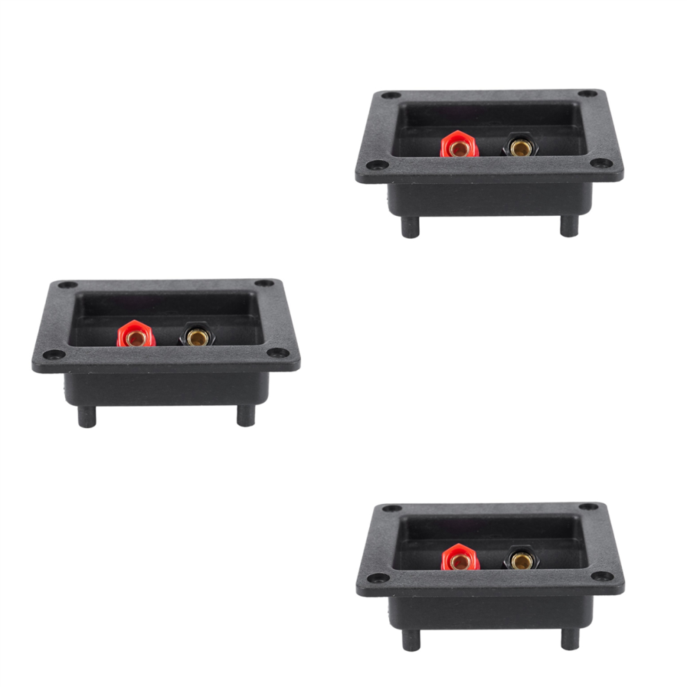 3Pcs 90X78mm Square Binding Post Type Speaker Box Terminal Cup Wire Co 4851780621444