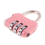 3X Luggage Box Resettable Combination Lock Padlock 3 Digit Number Pink 3