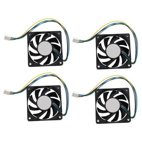 4Pcs 70X70X15mm 12V 4 Pins PWM PC Computer Case CPU Cooler Cooling Fan