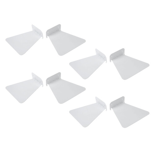 8Pcs Modern Iron Book Shelf Wall Bookshelf for Home Decoration Floatin