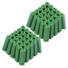 1000 stuks groene metselwerkschroefbevestigingspluggen voor muren, 6 mm x 27 mm
