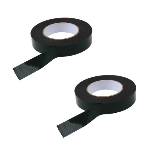 2X Black Super Strong Permanent Double Sided Self Adhesive Foam Car Tr 1