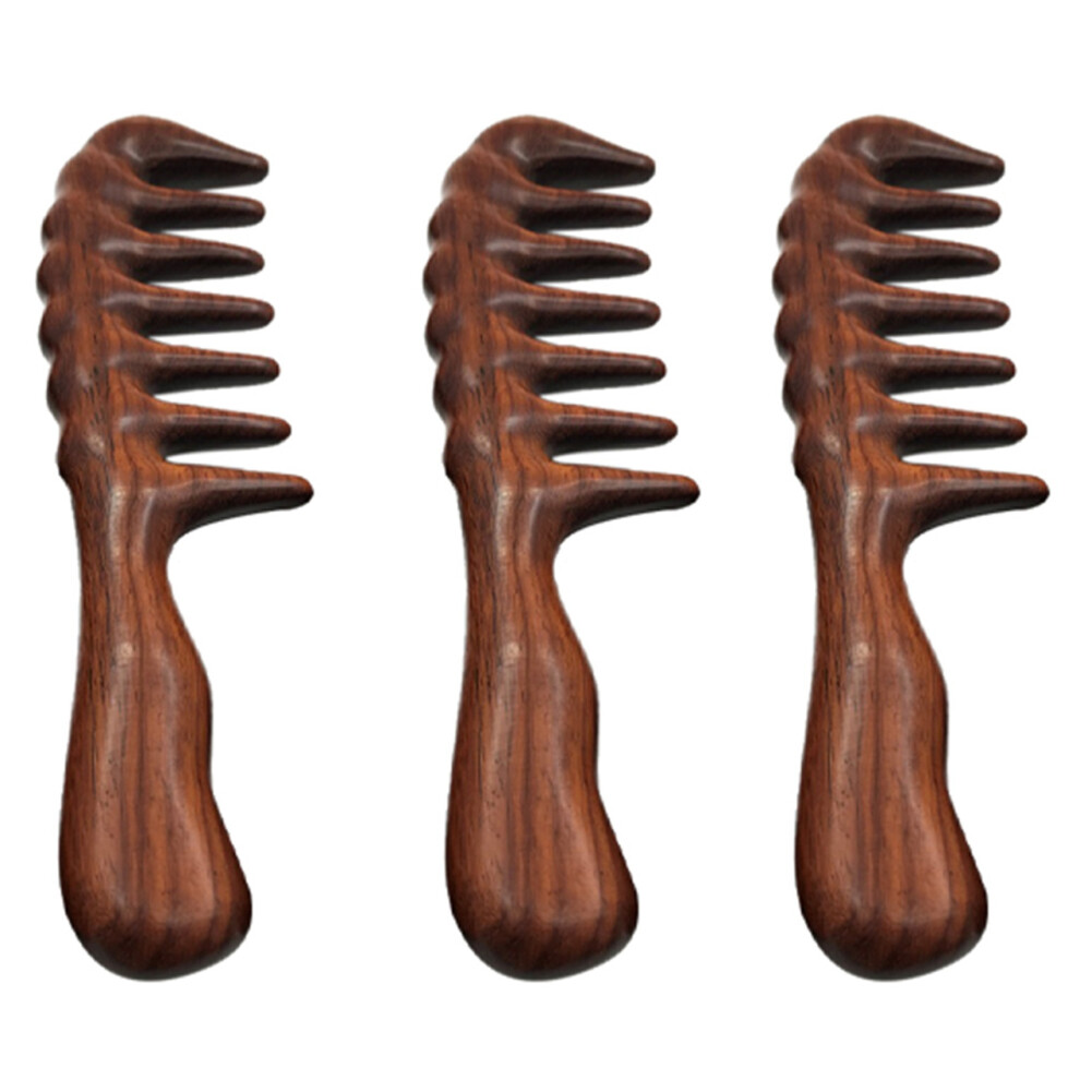 Torribaly Unisex 3X Hair Comb For Detangling - Wide Tooth Wood Curly No Static Natural