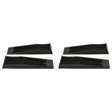 Rampe per auto resistenti, lunghe e antiscivolo, 4 pezzi, nere, da 3000 kg