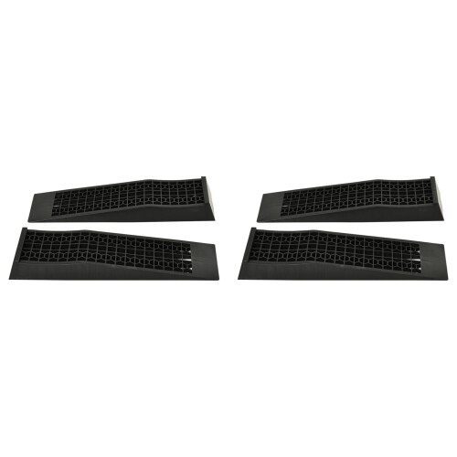 Rampe per auto resistenti, lunghe e antiscivolo, 4 pezzi, nere, da 3000 kg