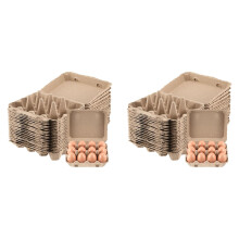 40 stuks eierdozen, papieren pulp vierkante dozen eieren, lege container T