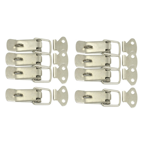 8 Pcs Hardware Cabinet Boxes Spring Loaded Latch Catch Toggle Hasp