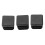 200pcs Plastic Square Tube Inserts End Blanking Caps 20mm x Black 3