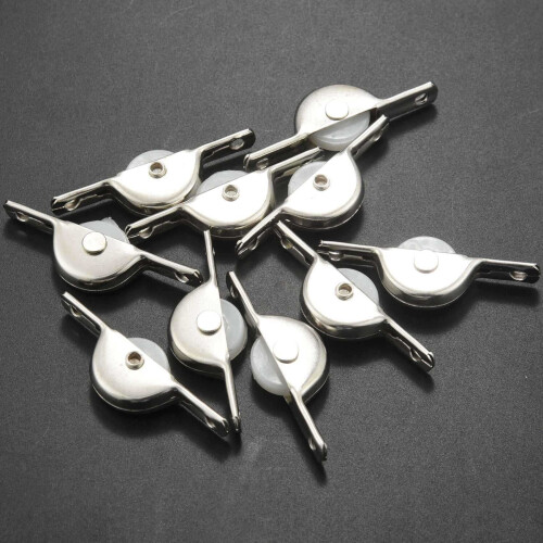 20pcs Door Window Cupboard Drawer Bin Single Nylon Sliding Roller Pull 2