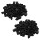 200pcs Plastic Square Tube Inserts End Blanking Caps 20mm x Black 2
