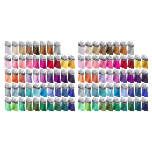 500Pcs Keychain Tassels Bulk Colored Leather Tassel Pendants for DIY a 1