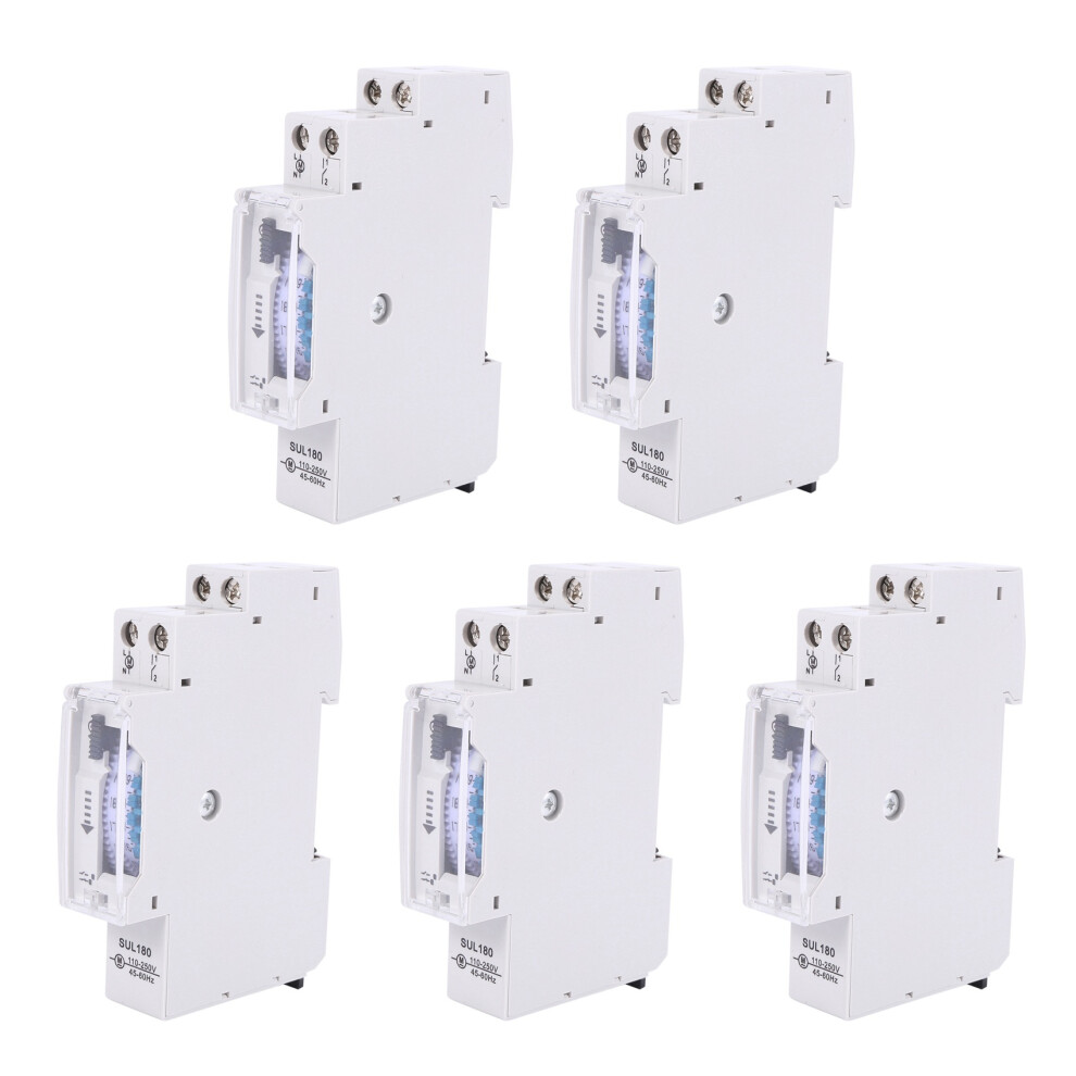 5X Sul180a 15 Minutes Mechanical Timer 24 Hours Programmable Din Rail 4851780629006