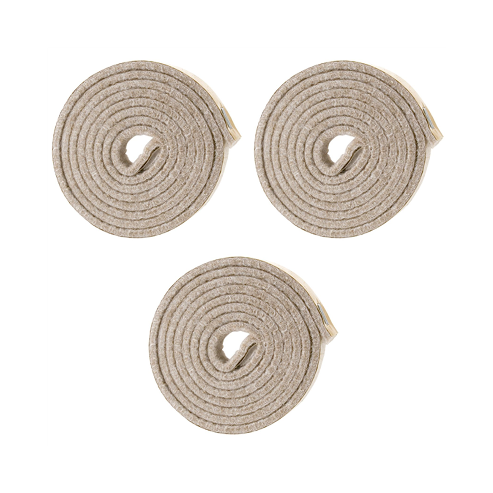 3X Self-Stick Heavy Duty Felt Strip Roll For Hard Surfaces (1/2 Inch X 4851780629693