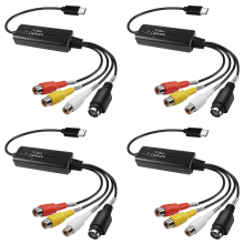 Μετατροπέας 4X AV σε USB C Προσαρμογέας κάρτας λήψης βίντεο 1 καναλιού NTSC PAL
