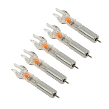 5 Stück LED-Leuchtnocken Kunststoffgehäuse Einfacher Einbau für 6,2 mm (0,24 Zoll) Innendurchmesser Pfeil für Bogenschießen mit Batterie Ro