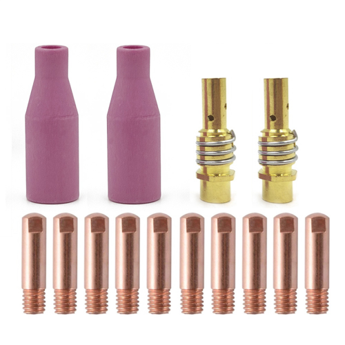 28Pcs MB-15AK Welding Torch Consumables 0.8mm Contact Tips Gas Ceramic 2