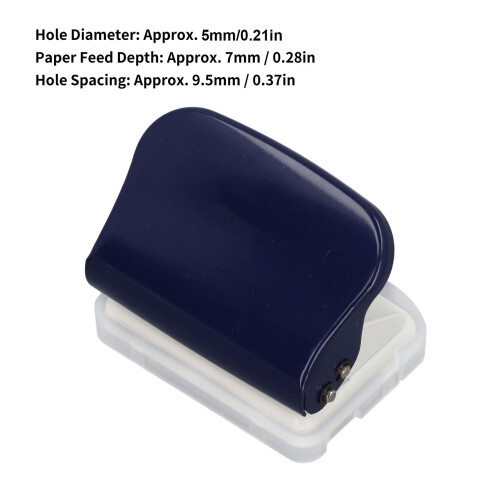 Perforatrice à 6 trous, capacité de 5 feuilles, formats A4/A5/B5, bleu 1