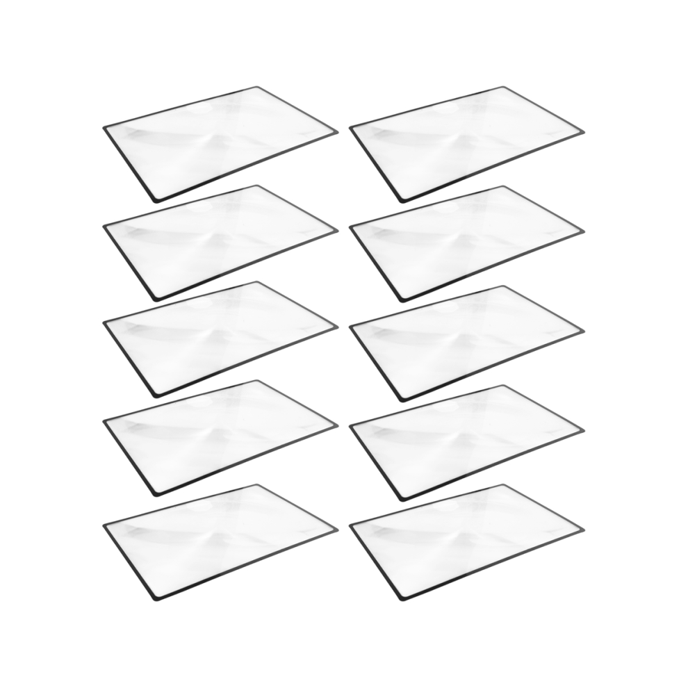 Torribaly Black 10X Reading Support Sheet Magnifier Magnifying Glass 3-Zoom