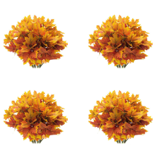 Artificial Maple Leaves Branches Autumn 20 Bundles Fall Decorations Ou