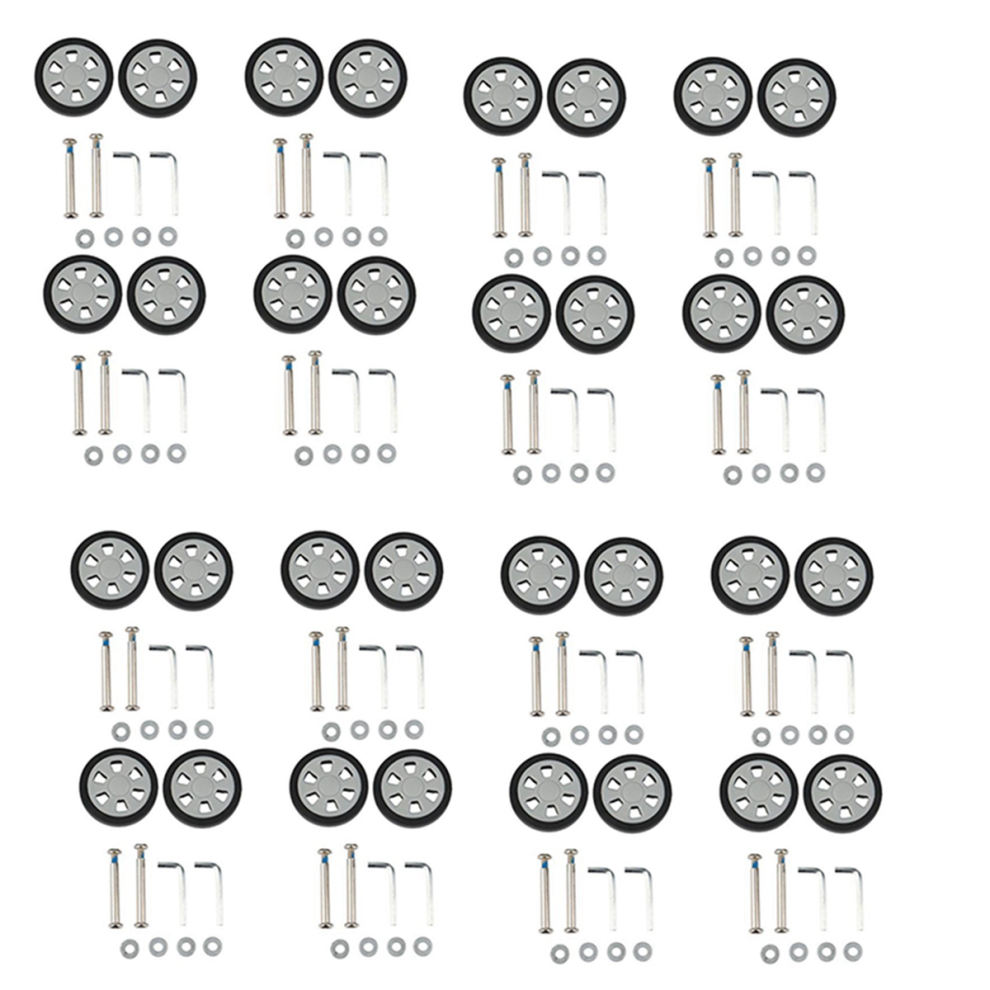 32X Luggage Accessories Wheels Aircraft Suitcase Pulley Rollers Mute W 4851780637353