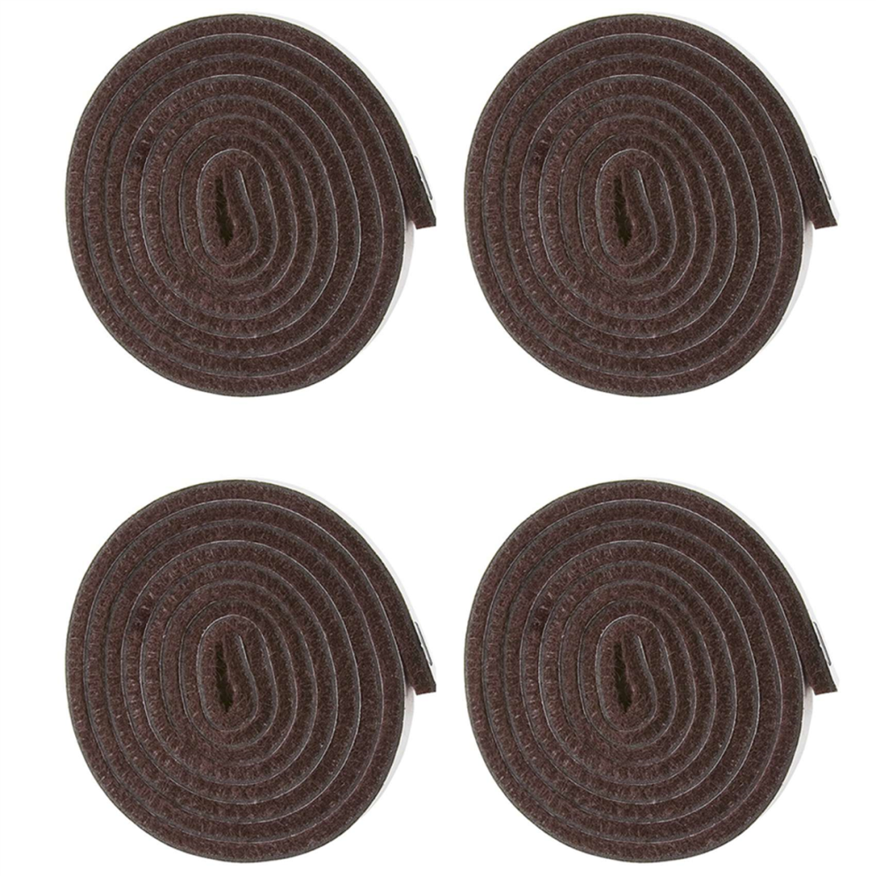 4X Self-Stick Heavy Duty Felt Strip Roll For Hard Surfaces (1/2 Inch X 4851780637537