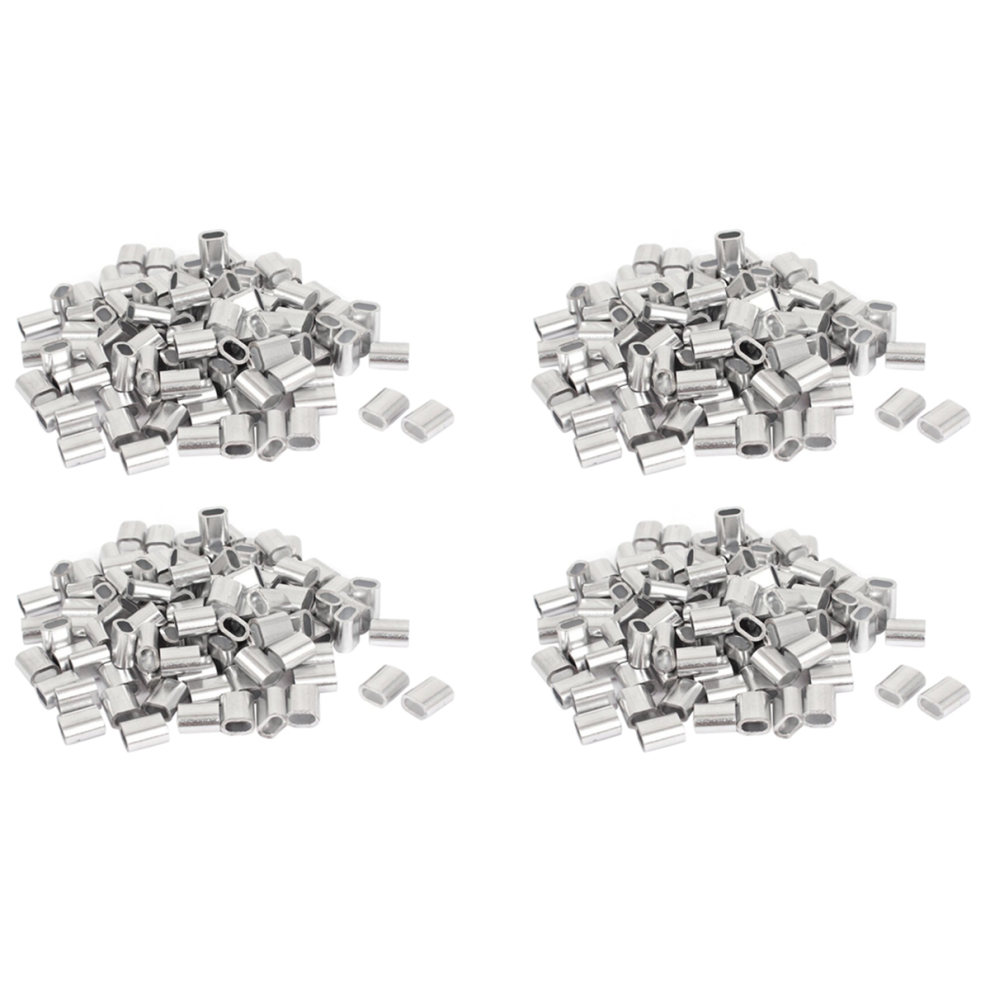 2.5Mm Single Hole Wire Rope Aluminum Sleeves Clip Cable Crimps 400Pcs 4851780637834