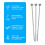 Lot de 60 cure-dents réutilisables en acier inoxydable de 10 cm 5