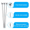 Lot de 60 cure-dents réutilisables en acier inoxydable de 10 cm 6
