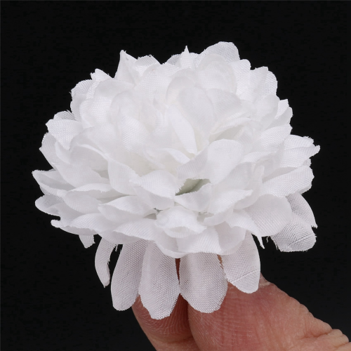 120 Pcs Carnations Craft Artificial Flower Silk Spherical Heads Weddin 2