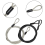 5X 100CM/3.3Ft Long Travel Security Cable Lock,Braided Steel Coated Sa 3
