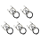 5X 100CM/3.3Ft Long Travel Security Cable Lock,Braided Steel Coated Sa 1