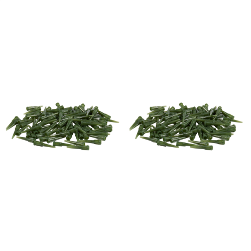 200 Pcs Green Plastic Tapered Pinhead Glue Liquid Dispenser Needles 14