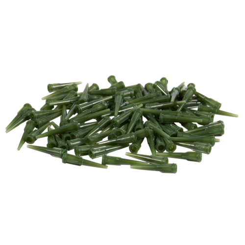 200 Pcs Green Plastic Tapered Pinhead Glue Liquid Dispenser Needles 14 2