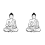 2X DIY Black Wall Sticker Meditating Buddha Decal Removable Art Mural 1