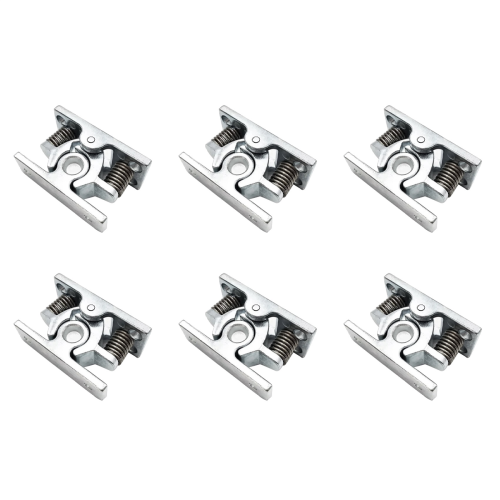 6Pcs Spring Loaded Door Easy Lock Stop Catch Release Clamp Double Roll