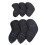 Set da 6 copri teste in pelle PU per ferri da golf nero 14