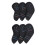 Set da 6 copri teste in pelle PU per ferri da golf nero 13