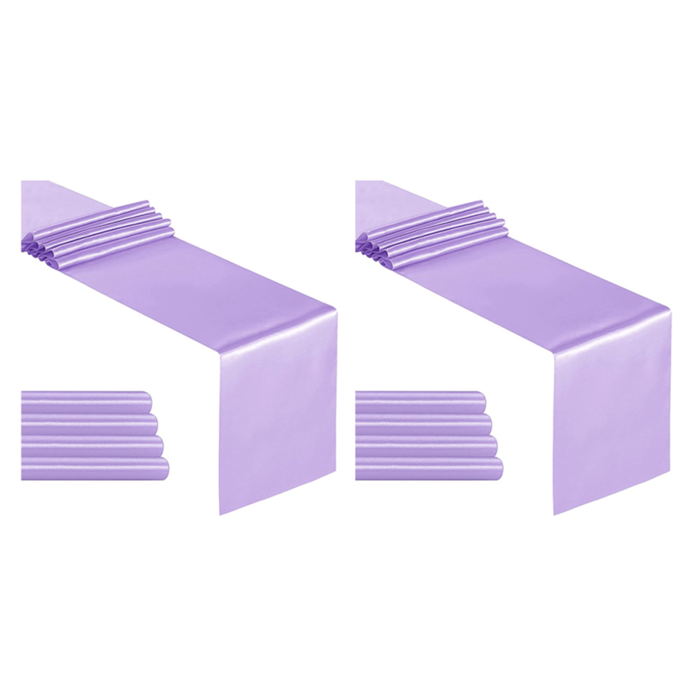 Pack of 10 Satin Table Runner 12x108 Inch Long,Lavender Runners for We-image-OPC-PJDJFG2-NEW