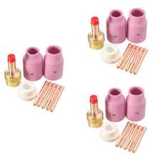 27Pcs TIG Welding Torch Large Long Gas Lens & Alumina Cup for WP17 WP1