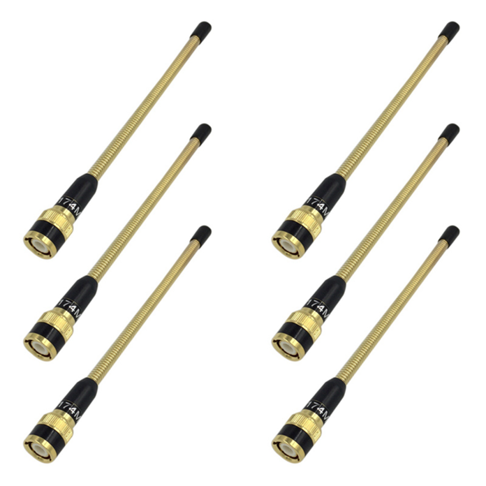6X Vhf 136-174 Mhz 6.8 Inch Bnc Antenna For V8 V80 V80e V82 V85 Portab Gold 4851780642128