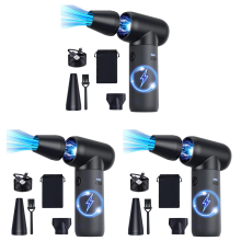 3X Compressed Air Duster,180000RPM Dryer Blower,3 Gear Electric Duster