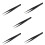 Pinzas de punta recta de metal negro 5X 2