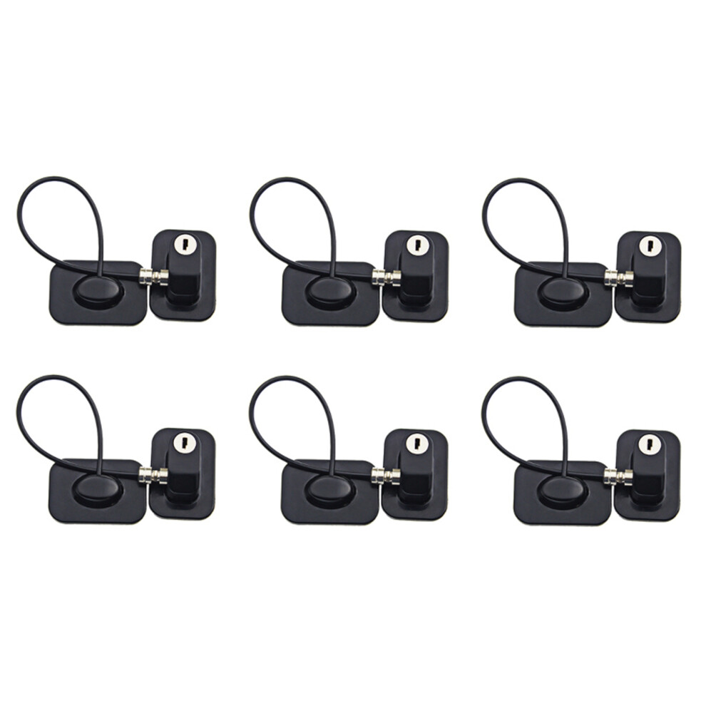 6X Baby Safety Window Restrictors With Lock Cable, No Screws Required Torribaly