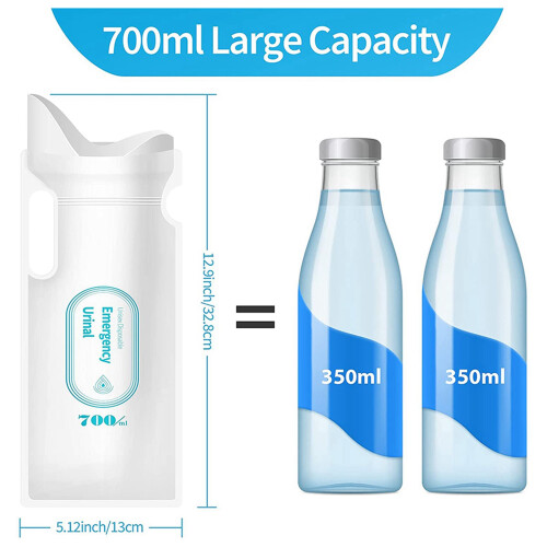 16PCS Einweg-Urinbeutel, 700ML Beutel für Reisen Camping Notfall ein 2